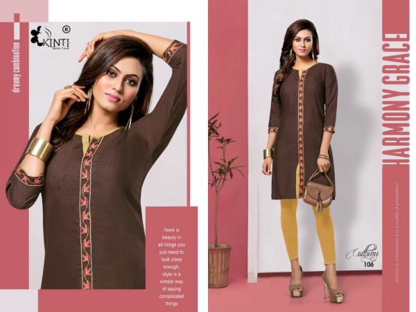 Kinti Cadbury Silk Designer Embroidery Kurti 